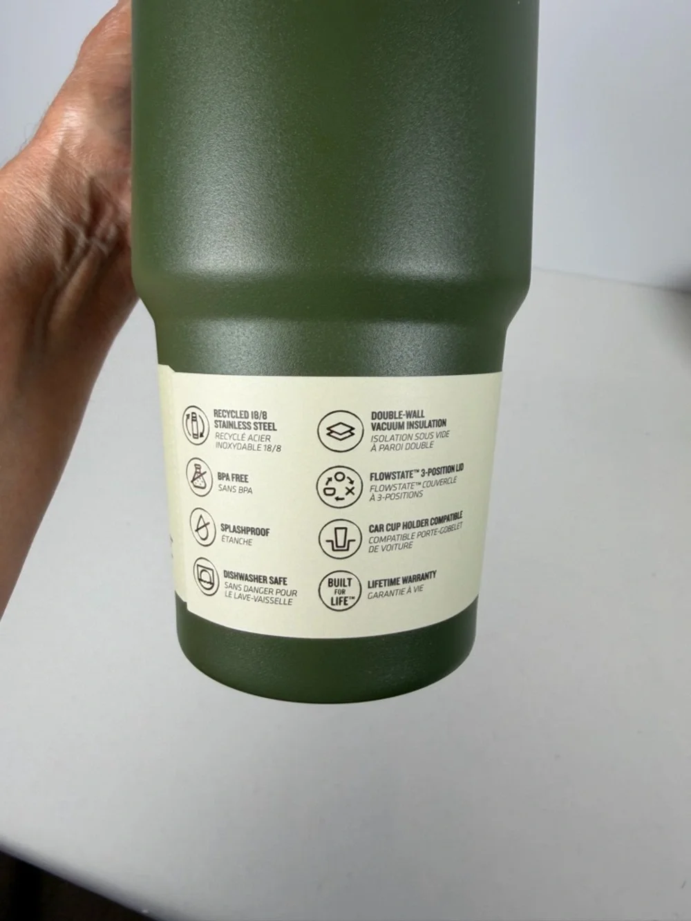 Stanley Olive Green Insulated Travel Mug with Handle - Picture 4 of 12